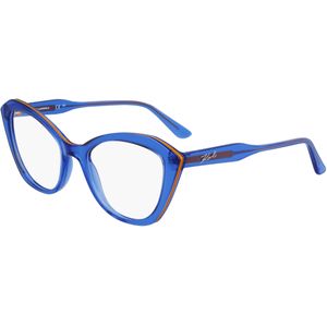 Karl Lagerfeld Vrouw KL6137 454 Optische monturen Geïnjecteerd Blauw  Kattenoog Normaal Normaal