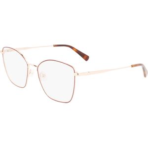 LONGCHAMP Unisex LO2151 772 Optische monturen Metaal Rood  Vlinder  Fotochromatisch