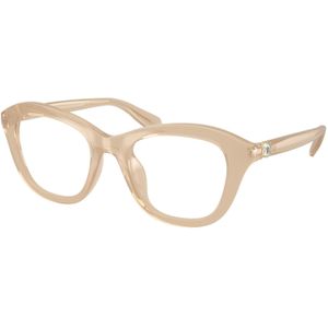 Swarovski Donna SK2042U 1034 Optische monturen Iniettato Beige Trasparente Cat Eye Normale