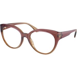 Michael Kors Donna MK4145U Amelia Island 3256 Optische monturen Iniettato Rosa Trasparente Rotonda Normale