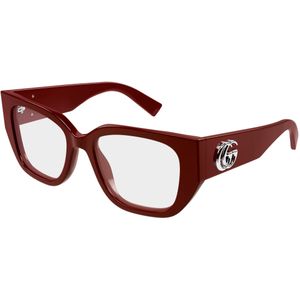 Gucci Vrouw Gucci GG1952O 003 Optische monturen Acetaat Bordeaux Transparant Vlinder