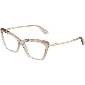 Dolce & Gabbana Vrouw DG5025 3432 Optische monturen Nylon Bruin Transparant Kattenoog Normaal
