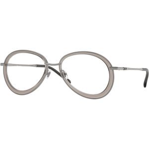 DIESEL Unisex DL5007  1003 Optische monturen Metaal Grijs Transparant Rotonde Normaal