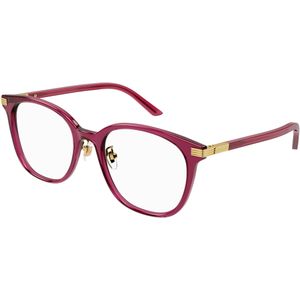 Gucci Vrouw GG1453OK 003 Optische monturen Acetaat Bordeaux Transparant Rotonde