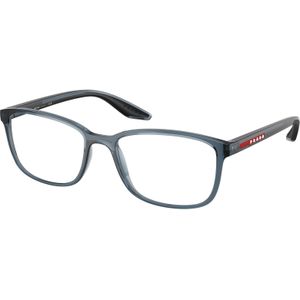 Prada Linea Rossa Man PS 07RV CZH1O1 Optische monturen Geïnjecteerd Blauw Transparant Kussen Normaal