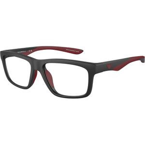 Emporio Armani Man EA3220U 5001 Optische monturen Geïnjecteerd Zwart Transparant Kussen Normaal
