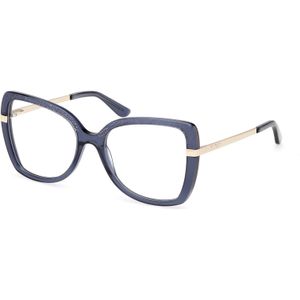 Guess Vrouw GU50245 090 Optische monturen Acetaat Blauw  Vlinder Normaal