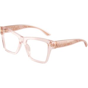 Dolce & Gabbana Vrouw DG3411 3148 Optische monturen Acetaat Roos Transparant Hurken Normaal