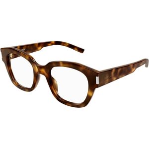 SAINT LAURENT Vrouw SL 640 003 Optische monturen Acetaat Havana Transparant Geometrisch