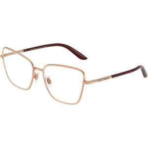 Dolce & Gabbana Vrouw DG1359 1298 Optische monturen Metaal Goud Transparant Kattenoog Normaal