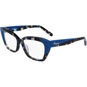 Ferragamo Vrouw SF2938N 414 Optische monturen Acetaat Blauw  Hurken Normaal Normaal