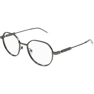 Alexander McQueen Uniseks Alexander McQueen AM0479O 003 Optische monturen Acetaat Ruthenium Transparant Rotonde