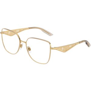 Dolce & Gabbana Vrouw DG1358 1366 Optische monturen Metaal Goud Transparant Hurken Normaal