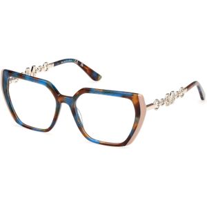Guess by Marciano Vrouw GM50006 92 Optische monturen Acetaat Blauw  Geometrisch Normaal