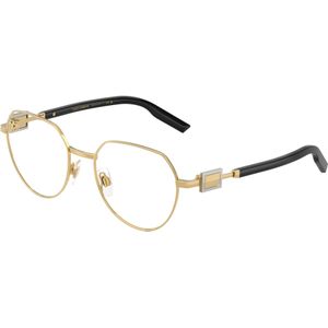 Dolce & Gabbana Man DG1362 02 Optische monturen Metaal Goud Transparant Pantos Normaal