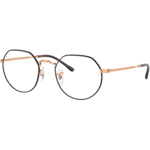 Ray - Ban Unisex Rx6465 Jack 3176 Optische monturen Metaal Havana Transparant Geometrisch Normaal
