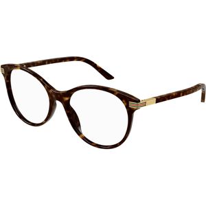 Gucci Vrouw GG1450O 002 Optische monturen Acetaat Havana Transparant Pantos