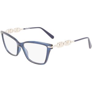 Ferragamo Vrouw SF2921 432 Optische monturen Plastic Transparant blauw  Vlinder
