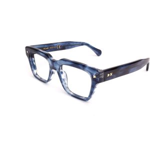 XLAB Unisex FIJI Optische monturen Acetaat Gestreept blauw  Hurken Blauw anti-licht