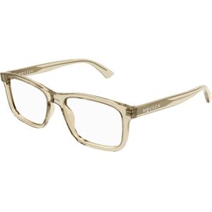 Alexander McQueen Man Alexander McQueen AM0486O 005 Optische monturen Acetaat Geel Transparant Kwadraat