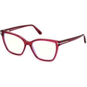 TOM FORD Vrouw FT5812-B 74 Optische monturen Acetaat Roos  Vlinder Normaal