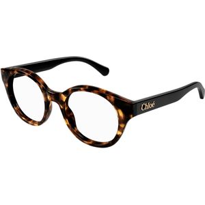 Chloé Vrouw CH0271O 002 Optische monturen Acetaat Havana Transparant Rotonde