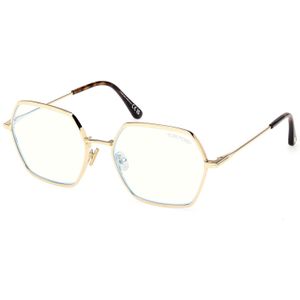 TOM FORD Vrouw FT6050-B 30 Optische monturen Metaal Goud  Geometrisch Normaal