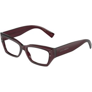 Dolce & Gabbana Vrouw DG3387 3045 Optische monturen Acetaat Altviool Transparant Hurken Normaal