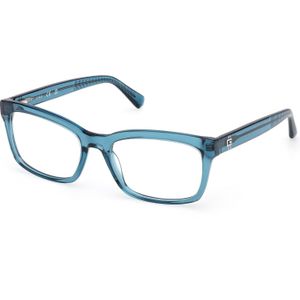 Guess Man GU50252 087 Optische monturen Acetaat Turkoois  Kwadraat Normaal