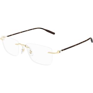 Montblanc Man Montblanc MB0431O 003 Optische monturen Metaal Goud Transparant Kwadraat