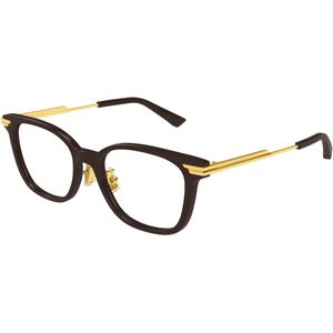 Bottega Veneta Vrouw Bottega Veneta BV1338OJ 003 Optische monturen Acetaat Bruin Transparant Kwadraat