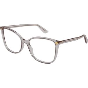 Gucci Vrouw GG0026O 018 Optische monturen Acetaat Grijs Transparant Kattenoog