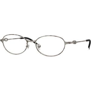 DIESEL Unisex DL5004D 1028 Optische monturen Metaal Zilver Transparant Rotonde Normaal