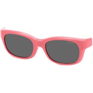 Polaroid Kind PLD K006 CL-on 35J/M9 Clip-ons Plastic Roos Grijs Hurken Gepolariseerd