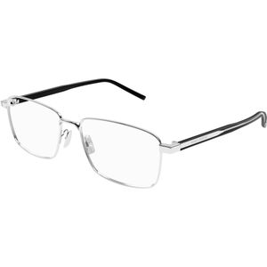 SAINT LAURENT Unisex SL 666 002 Optische monturen Metaal Zilver Transparant Hurken