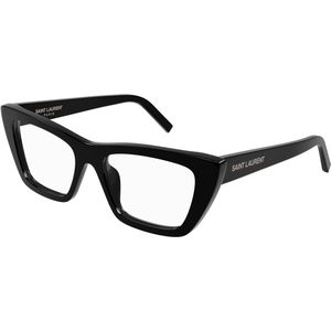 SAINT LAURENT Vrouw SL 276 MICA OPT 001 Optische monturen Acetaat Zwart Transparant Kattenoog Anti -reflex
