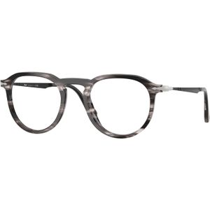 Persol Unisex PO3387V PIER 1238 Optische monturen Acetaat Grijs Transparant Kussen Normaal