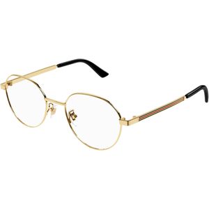 Gucci Man GG1607OK 003 Optische monturen Titanium Goud Transparant Rotonde