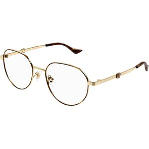 Gucci Man GG1496O 002 Optische monturen Metaal Goud Transparant Rotonde