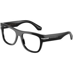 Dolce & Gabbana Man DG3407 501 Optische monturen Acetaat Zwart Transparant Hurken Normaal