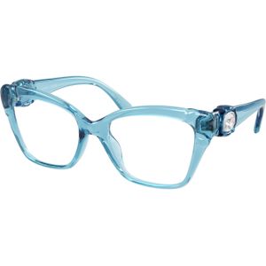 Swarovski Vrouw SK2056U  1078 Optische monturen Geïnjecteerd Blauw Transparant Kattenoog Normaal
