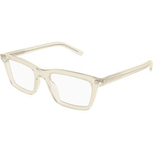 SAINT LAURENT Uniseks SAINT LAURENT SL 842 004 Optische monturen Acetaat Geel Transparant Kwadraat