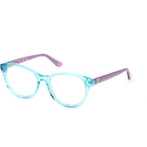 Guess Unisex GU50139 087 Optische monturen Acetaat Turkoois  Kattenoog Normaal