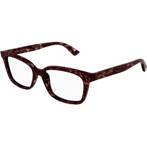 Alexander McQueen Vrouw Alexander McQueen AM0464O 002 Optische monturen Acetaat Havana Transparant Kwadraat