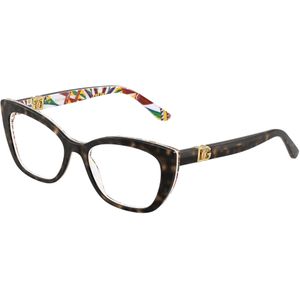 Dolce & Gabbana Vrouw DG3398 3217 Optische monturen Acetaat Schildpad Transparant Kattenoog Normaal