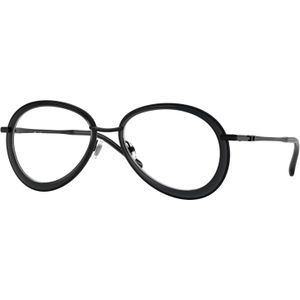 DIESEL Unisex DL5007  1002 Optische monturen Metaal Zwart Transparant Rotonde Normaal