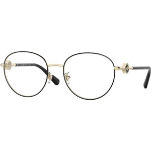 Versace Vrouw VE1273D 1433 Optische monturen Staal Zwart Transparant Kussen Normaal
