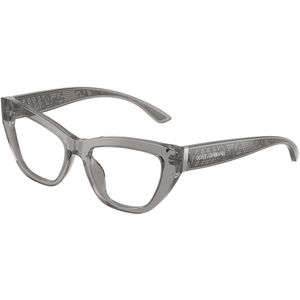 Dolce & Gabbana Vrouw DG3412 3160 Optische monturen Acetaat Grijs Transparant Kattenoog Normaal
