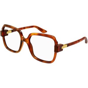 Gucci Vrouw GG1433O 002 Optische monturen Geïnjecteerd Havana Transparant Hurken