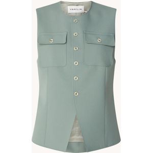 Vanilia Gilet met borstzakken en stretch